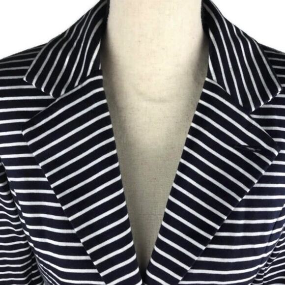 Anthropologie Cartonnier En Route Blazer Button Women's Size Sm Nautical Striped - Picture 4 of 8
